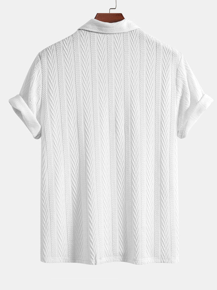 Short Sleeve Jacquard Polo