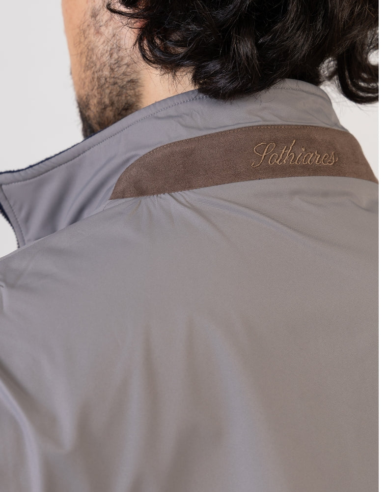 Pothiares Reversible Wool Gilet | Brown