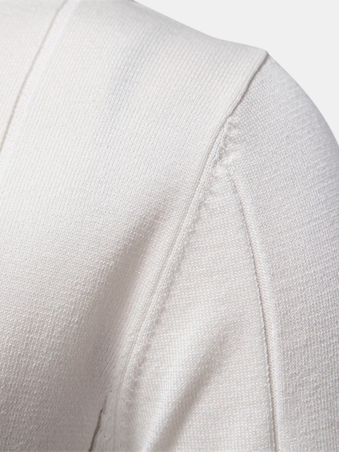 Contrast Trim Zip Knitted Polo Shirt