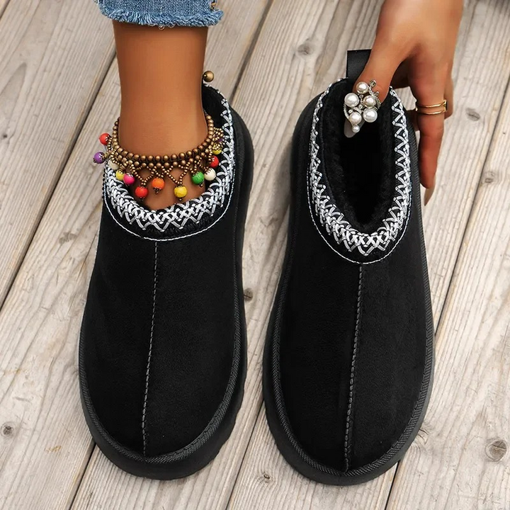 Braided Leather Suede slippers