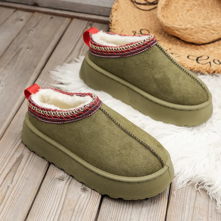 Braided Leather Suede slippers