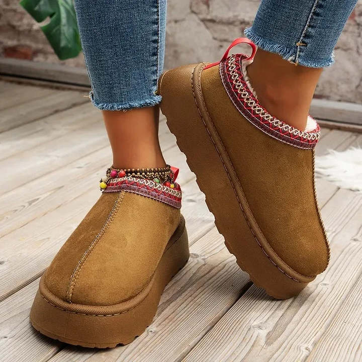 Braided Leather Suede slippers