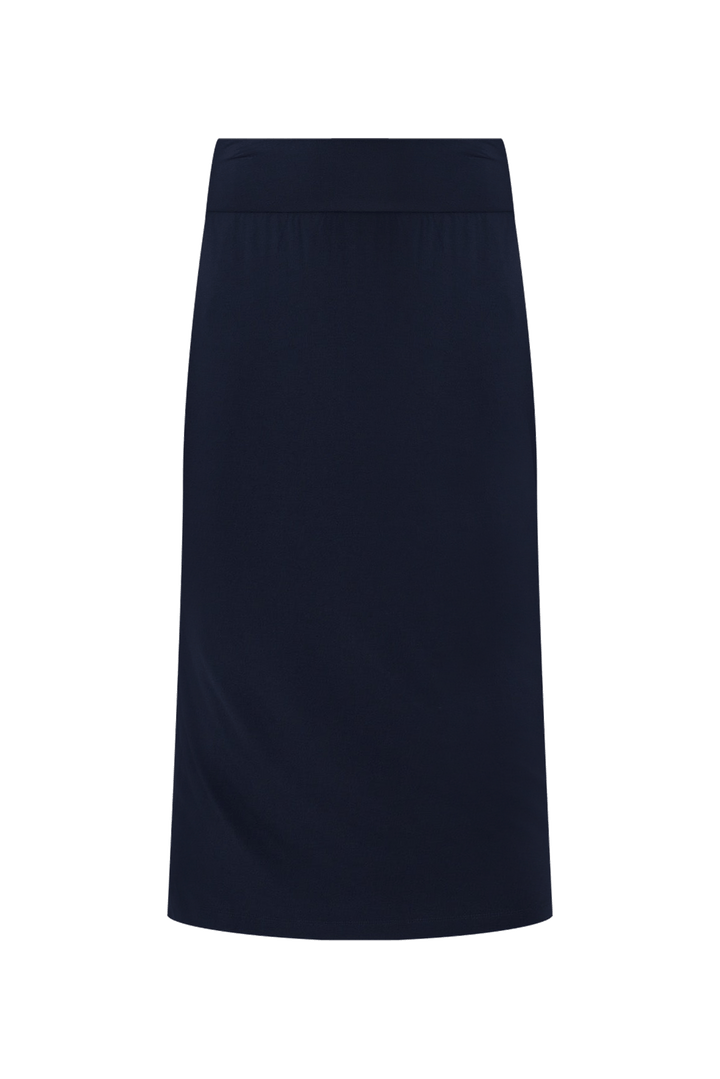 Navy Bamboo Maxi Tube Skirt