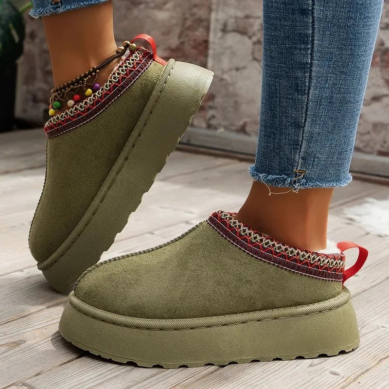 Braided Leather Suede slippers