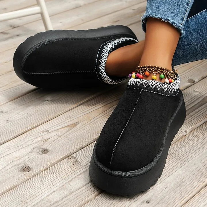 Braided Leather Suede slippers