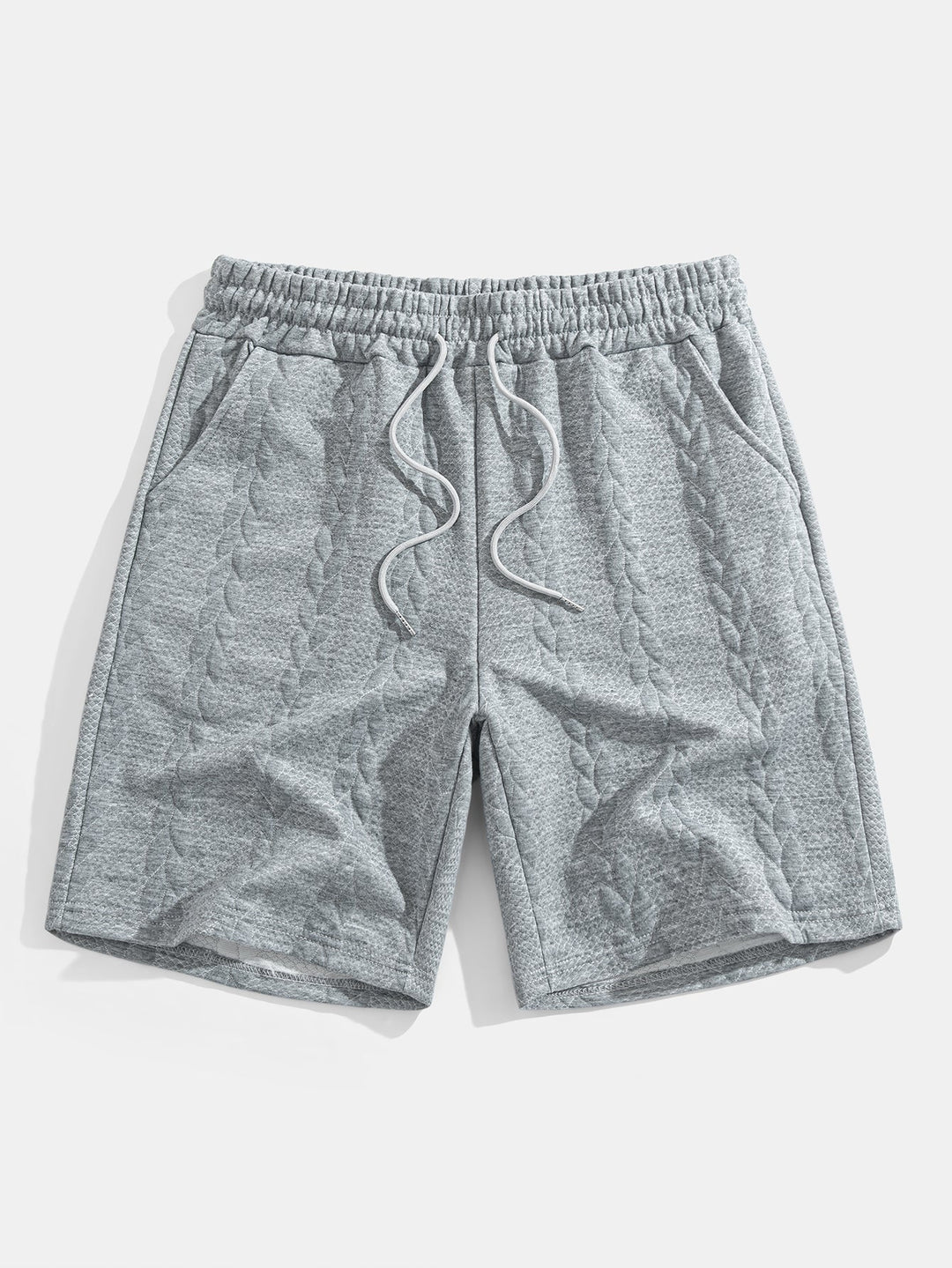 Relax Fit Mid-Length Sleeve Twist Jacquard T-Shirt & Shorts