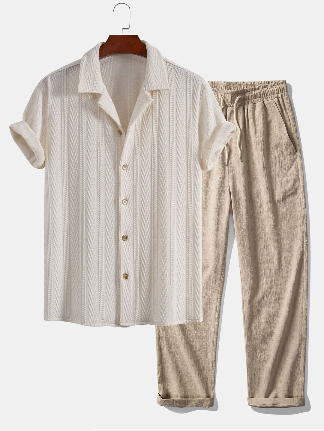 Jacquard Cuban Shirt & Straight Trousers