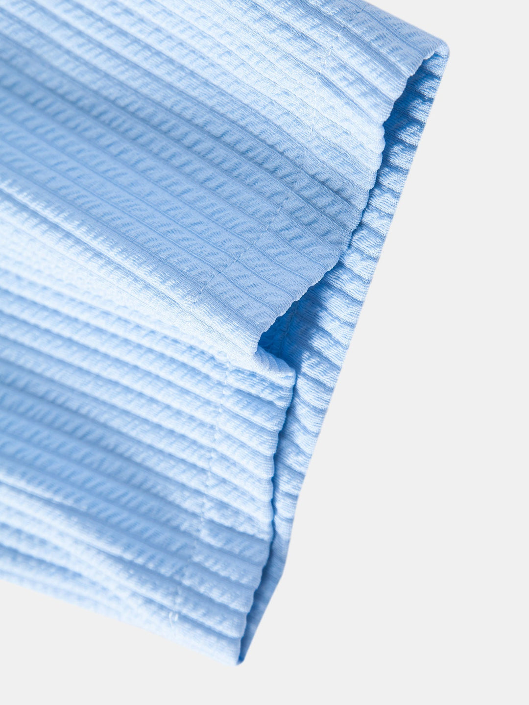 Muscle Fit Ribbed Stand-Up Collar Shirt