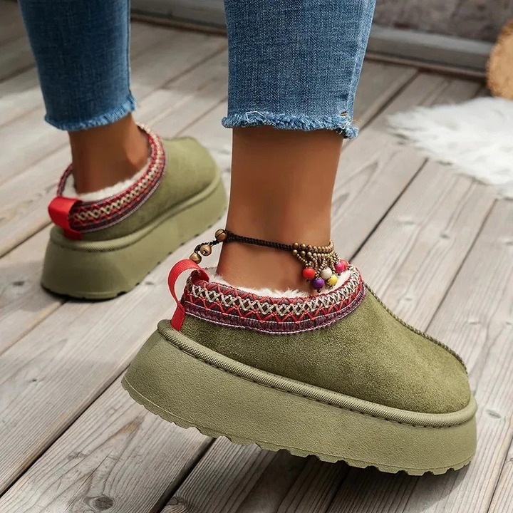 Braided Leather Suede slippers