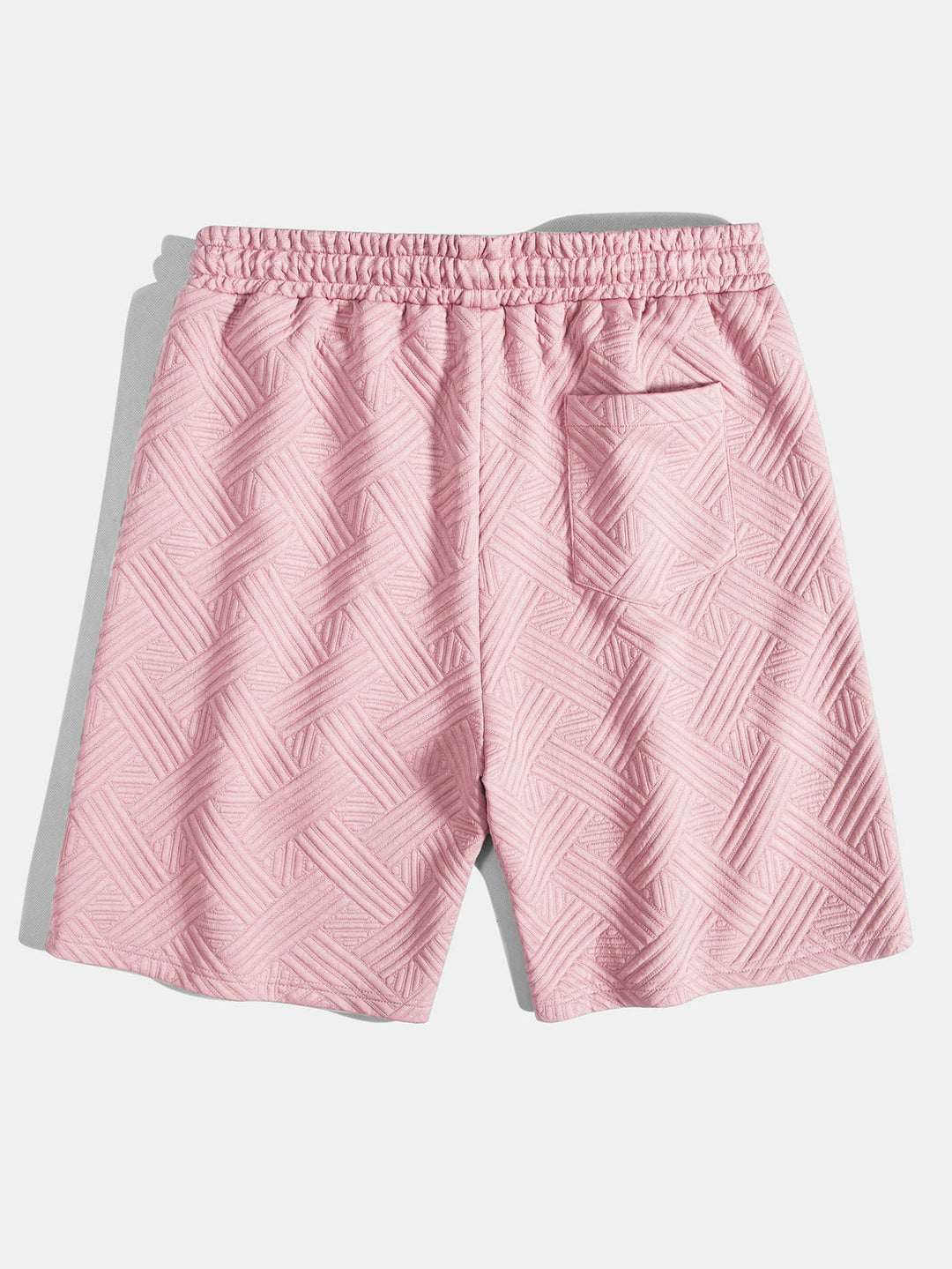 Striped jacquard button-down shirt & Drawstring shorts