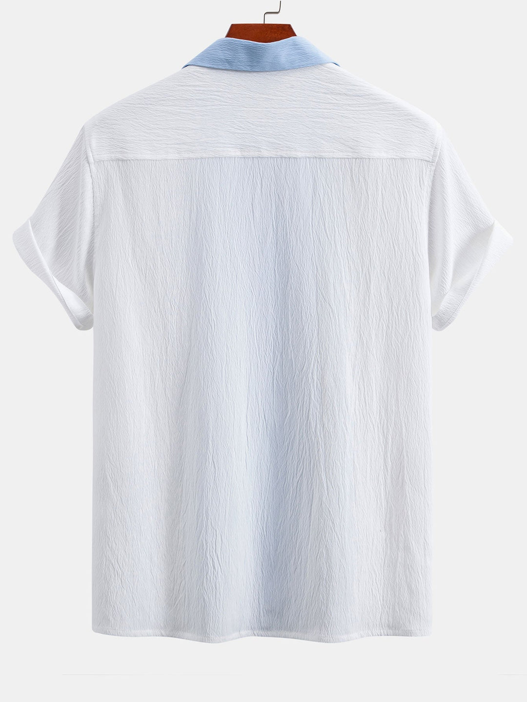 Textured Contrast Cuban Shirt & Straight Leg Pants