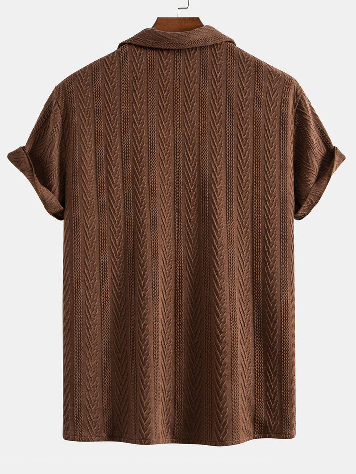 Textured Jacquard Cuban Shirt