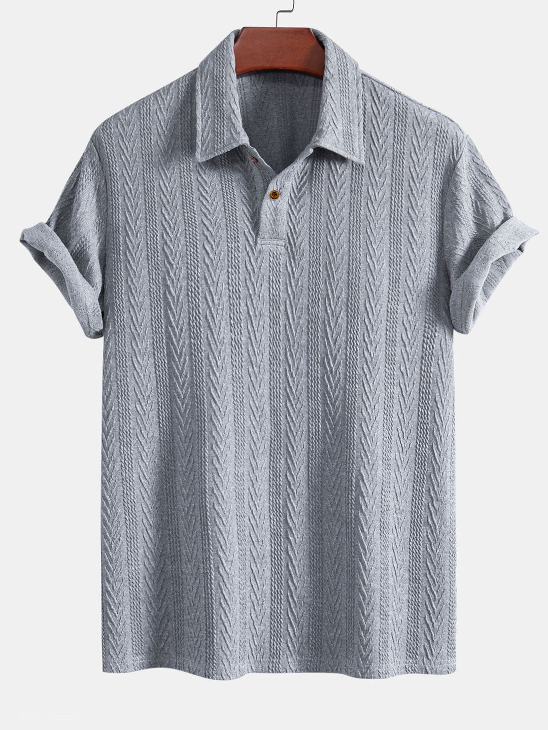 Short Sleeve Jacquard Polo