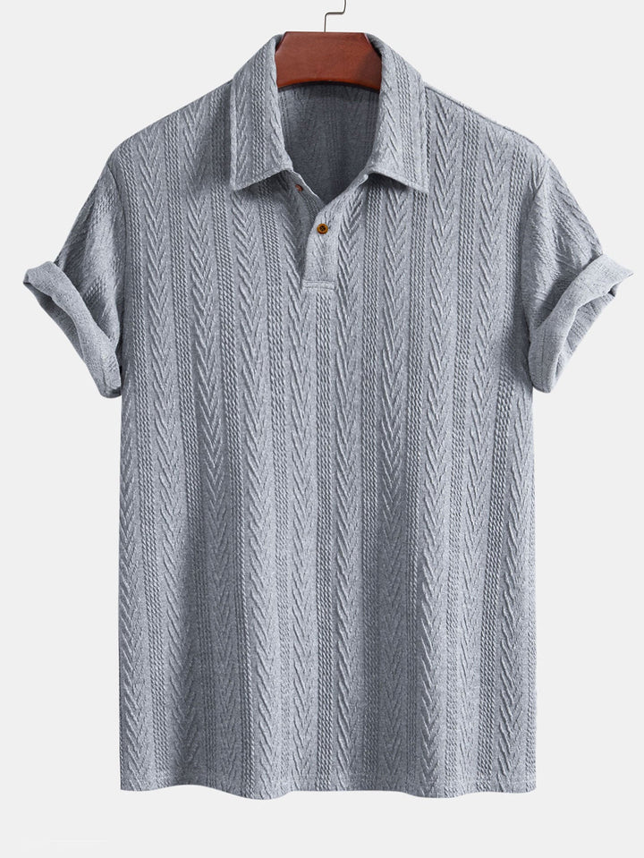 Short Sleeve Jacquard Polo