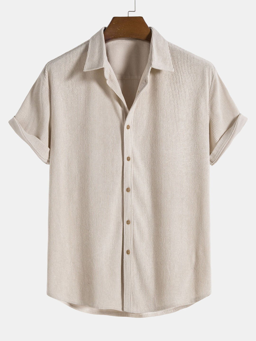 Short Sleeve Corduroy Button-Down Shirt & Shorts