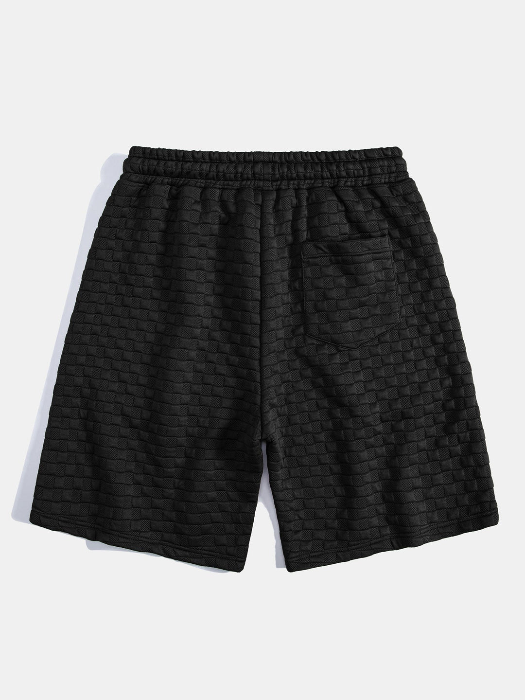 Checkerboard Jacquard Arc Hem Hooded T-Shirt & Checkerboard Jacquard Shorts