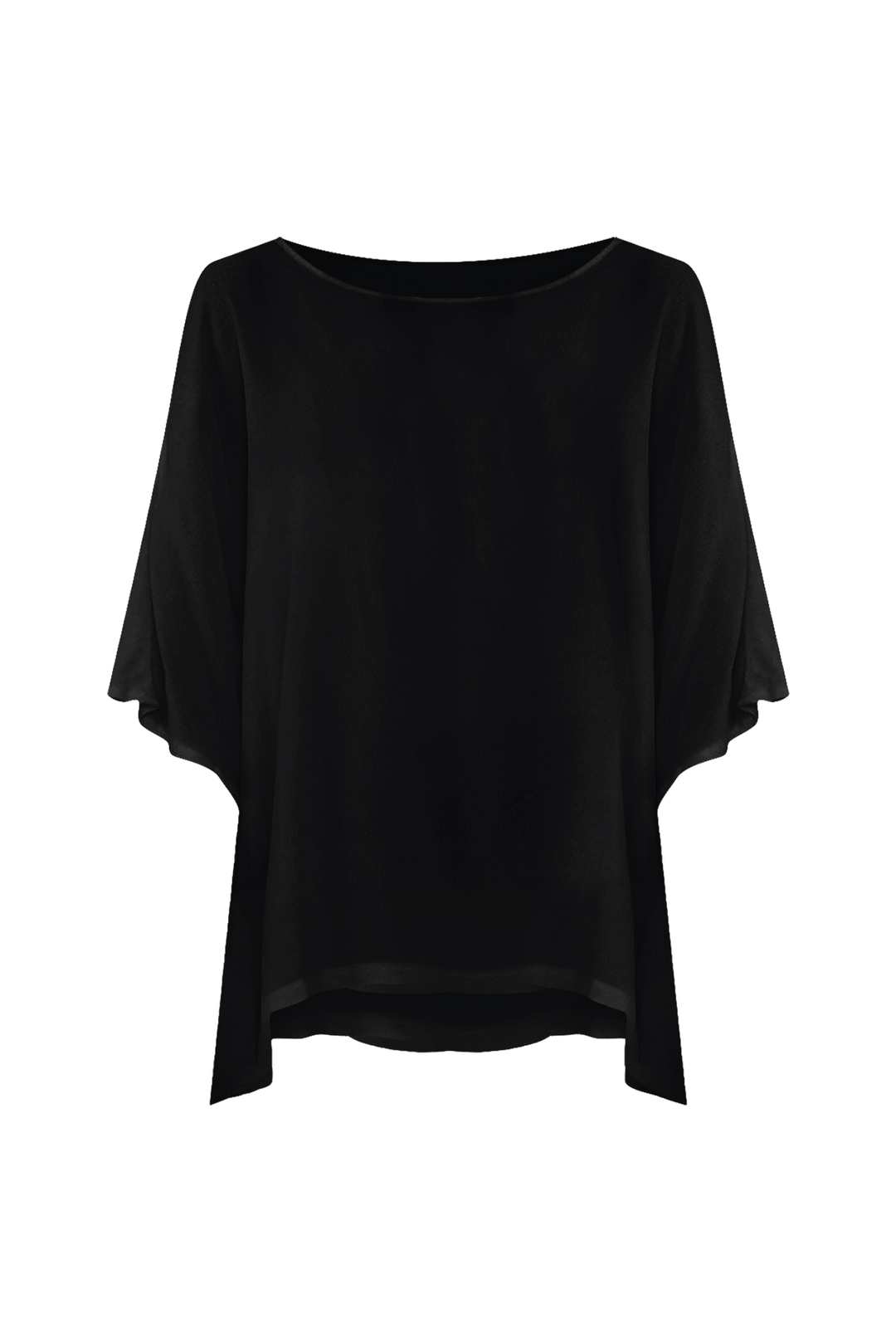 Mali Black Drape Top