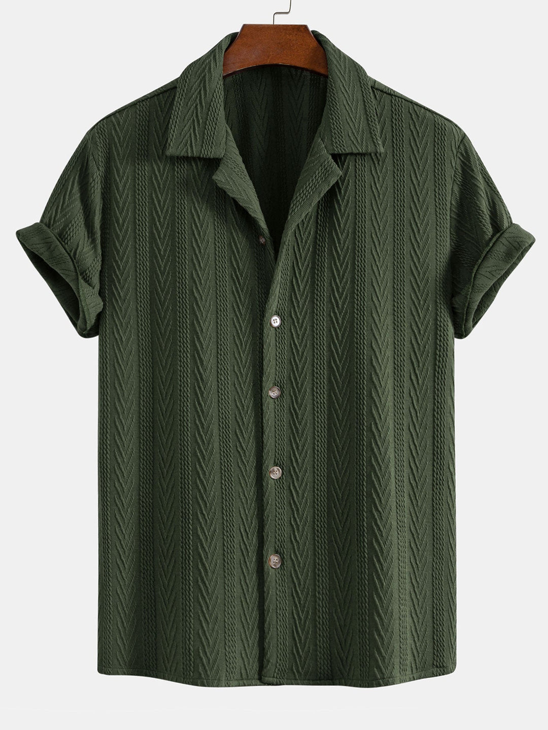 Textured Jacquard Cuban Shirt