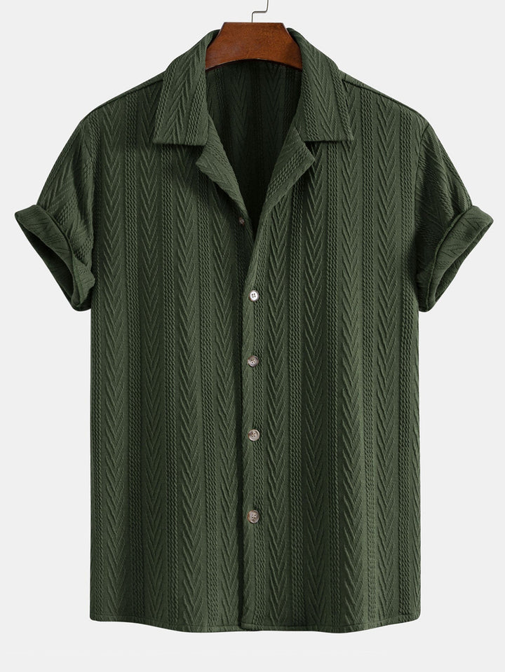 Textured Jacquard Cuban Shirt