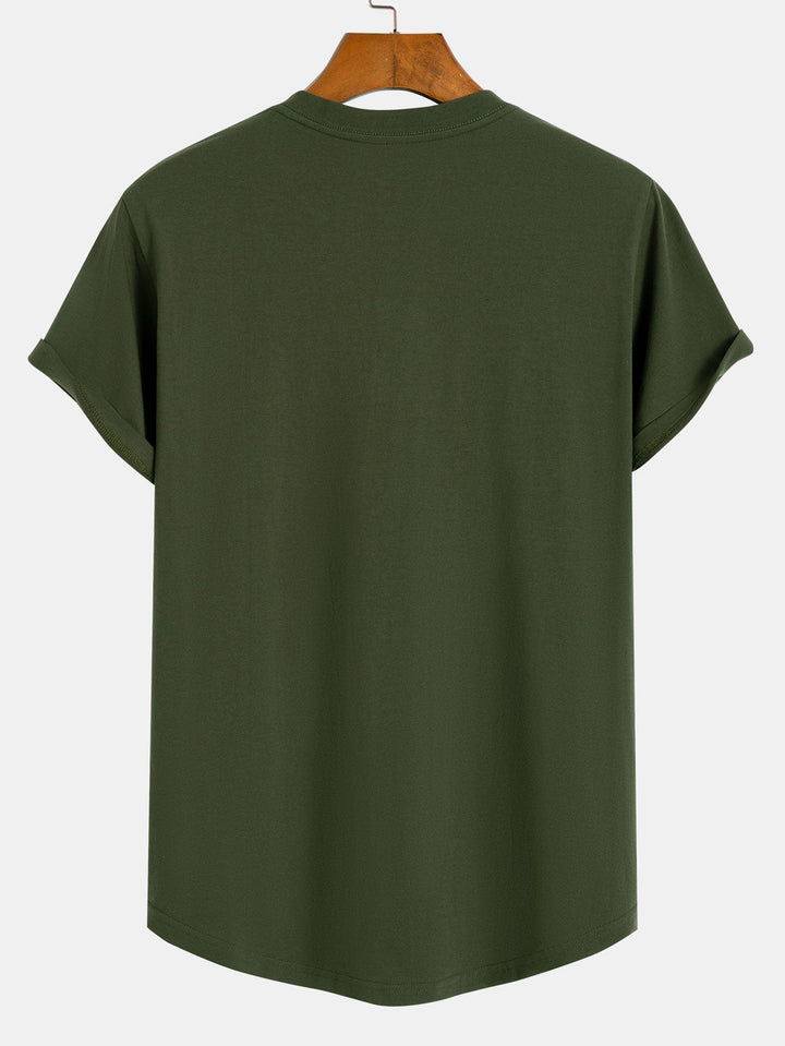 Basis Katoenen Boog Hem T-Shirt