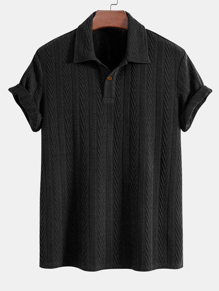 Short Sleeve Jacquard Polo