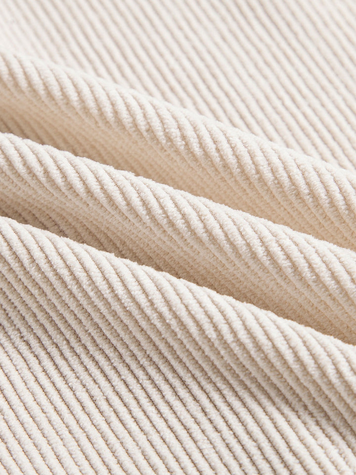 Cotton Button-Down Shirt with Short Sleeves