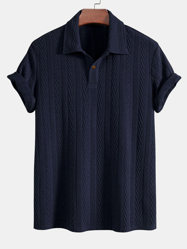 Short Sleeve Jacquard Polo