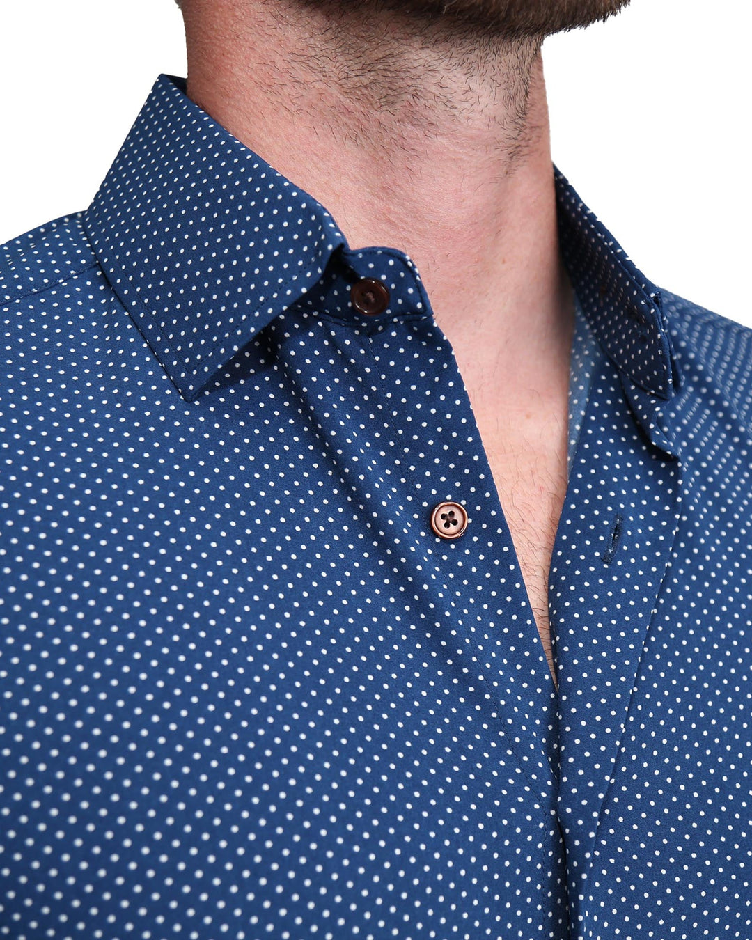 "The Boylston" Navy with White Polka Dots