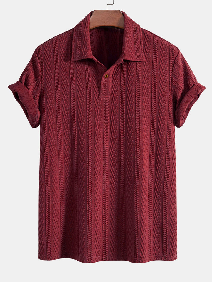 Short Sleeve Jacquard Polo