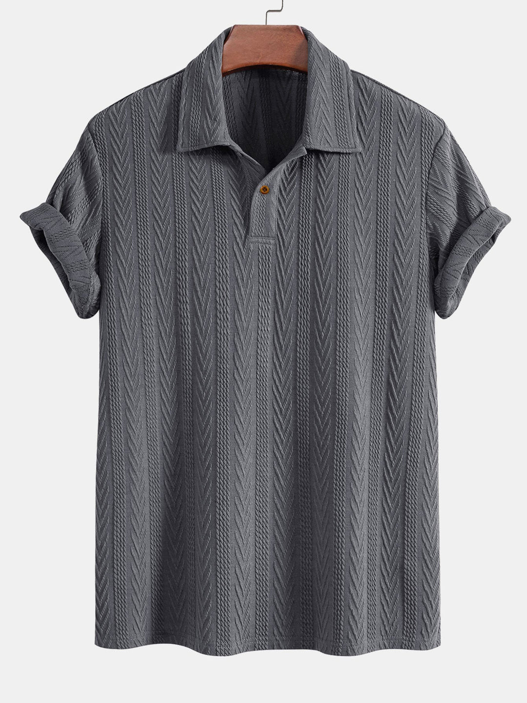 Short Sleeve Jacquard Polo