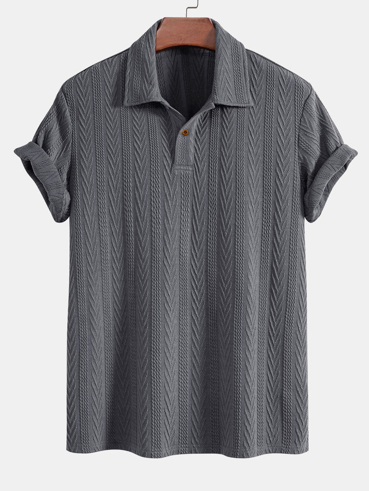 Short Sleeve Jacquard Polo