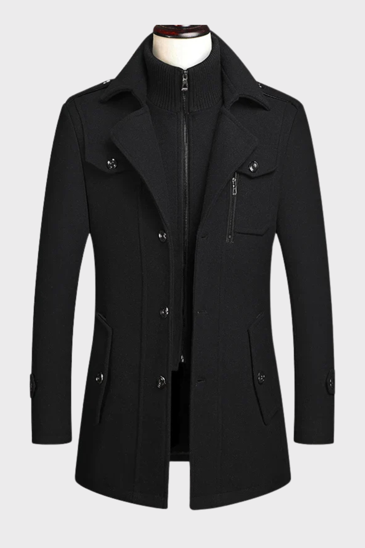 Immanuël™ Wool Blend Stand Collar Men’s Coat