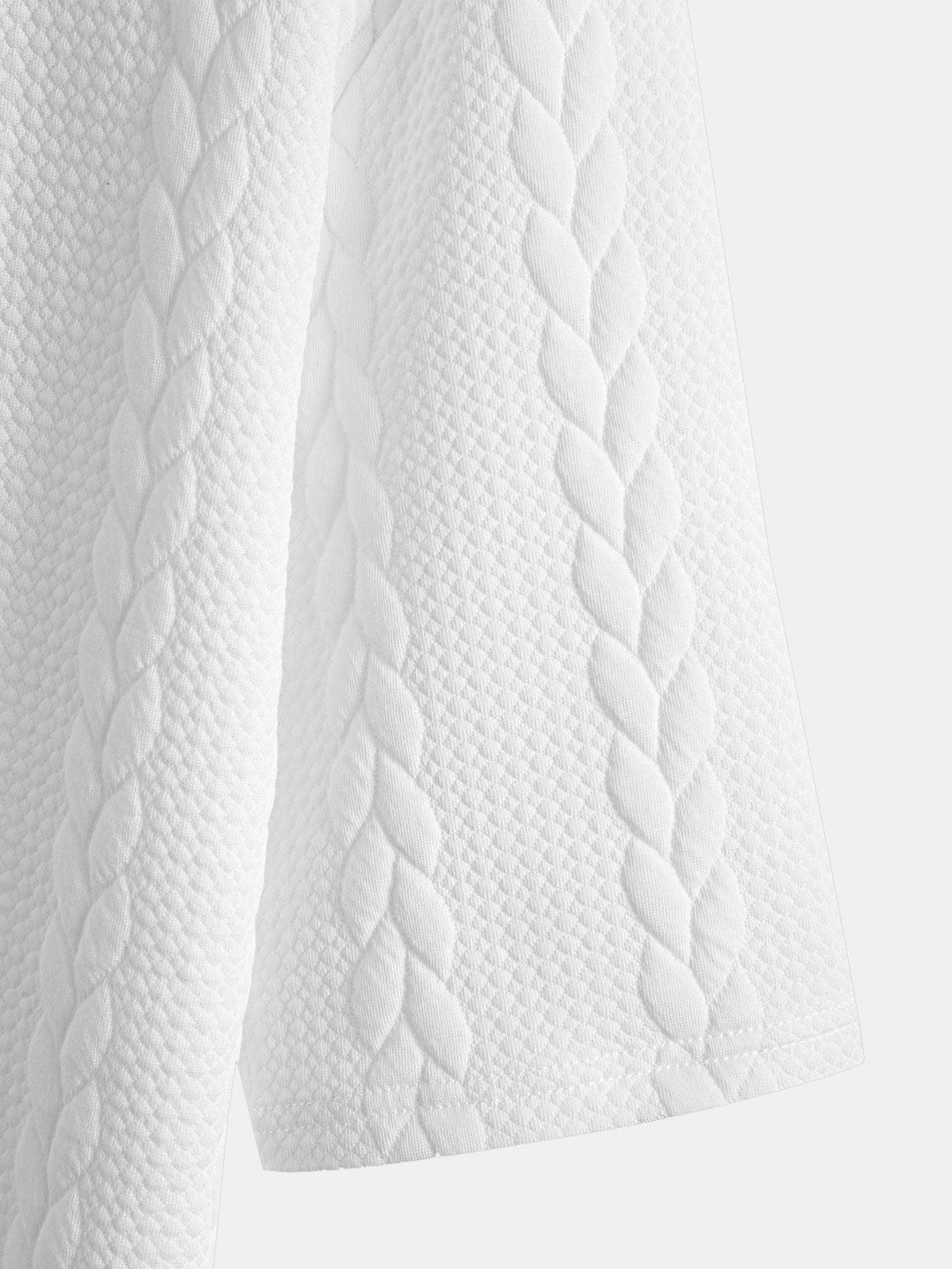 Relax Fit Mid-Length Sleeve Twist Jacquard T-Shirt & Shorts