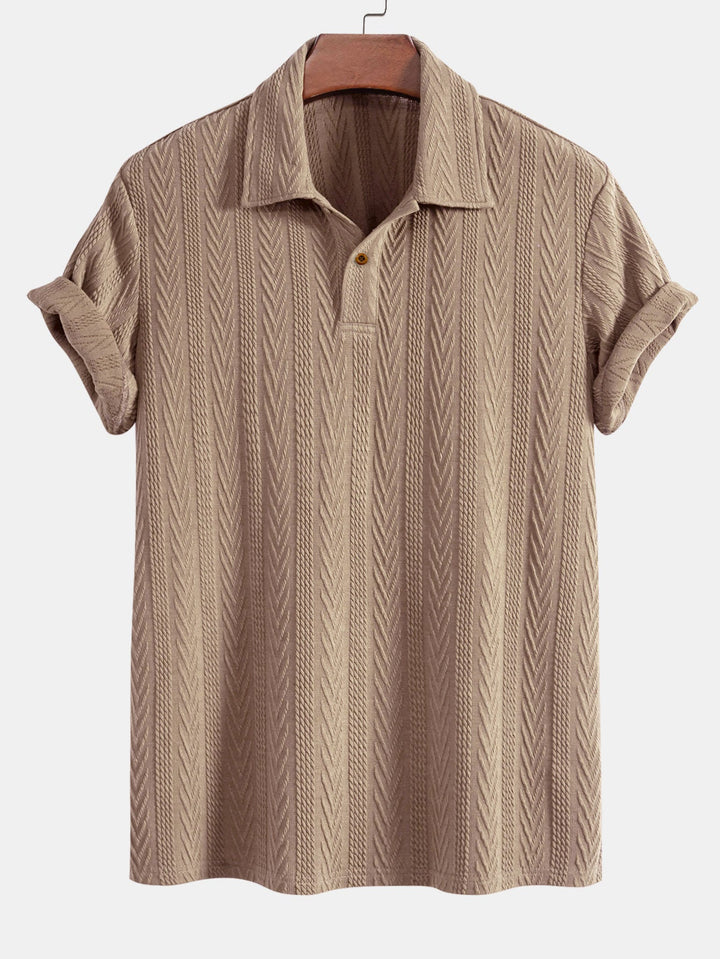 Short Sleeve Jacquard Polo