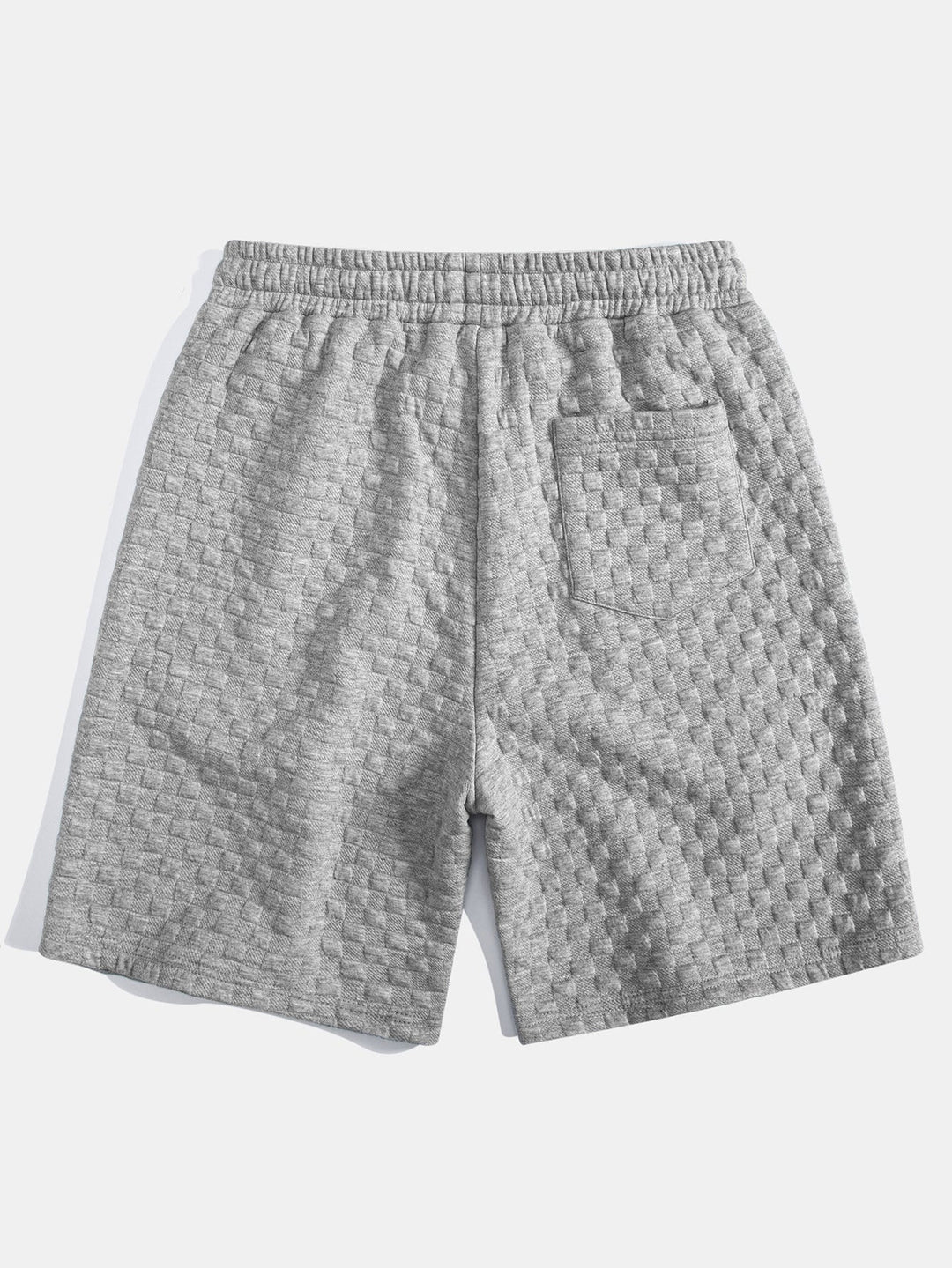 Checkerboard Jacquard Arc Hem Hooded T-Shirt & Checkerboard Jacquard Shorts