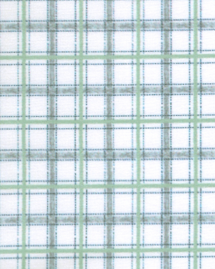 "The Amber" Grey & Light Green Mid Check