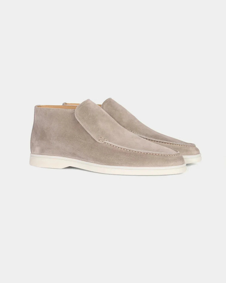MONACO - BEIGE HIGH SUÈDE LOAFERS