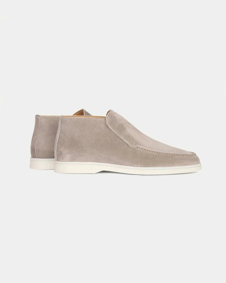 MONACO - BEIGE HIGH SUÈDE LOAFERS