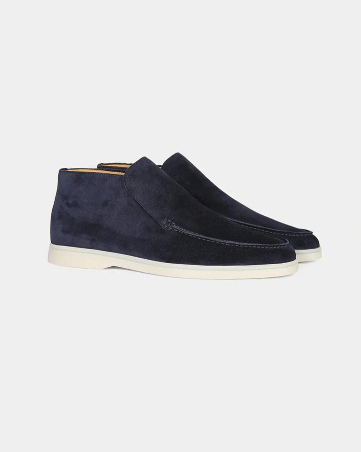 MONACO - NAVY HIGH SUÈDE LOAFERS