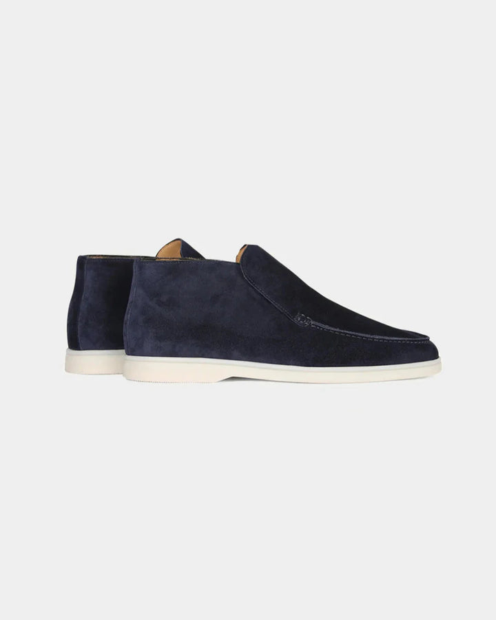 MONACO - NAVY HIGH SUÈDE LOAFERS