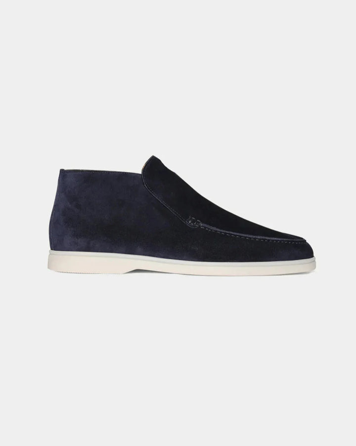 MONACO - NAVY HIGH SUÈDE LOAFERS