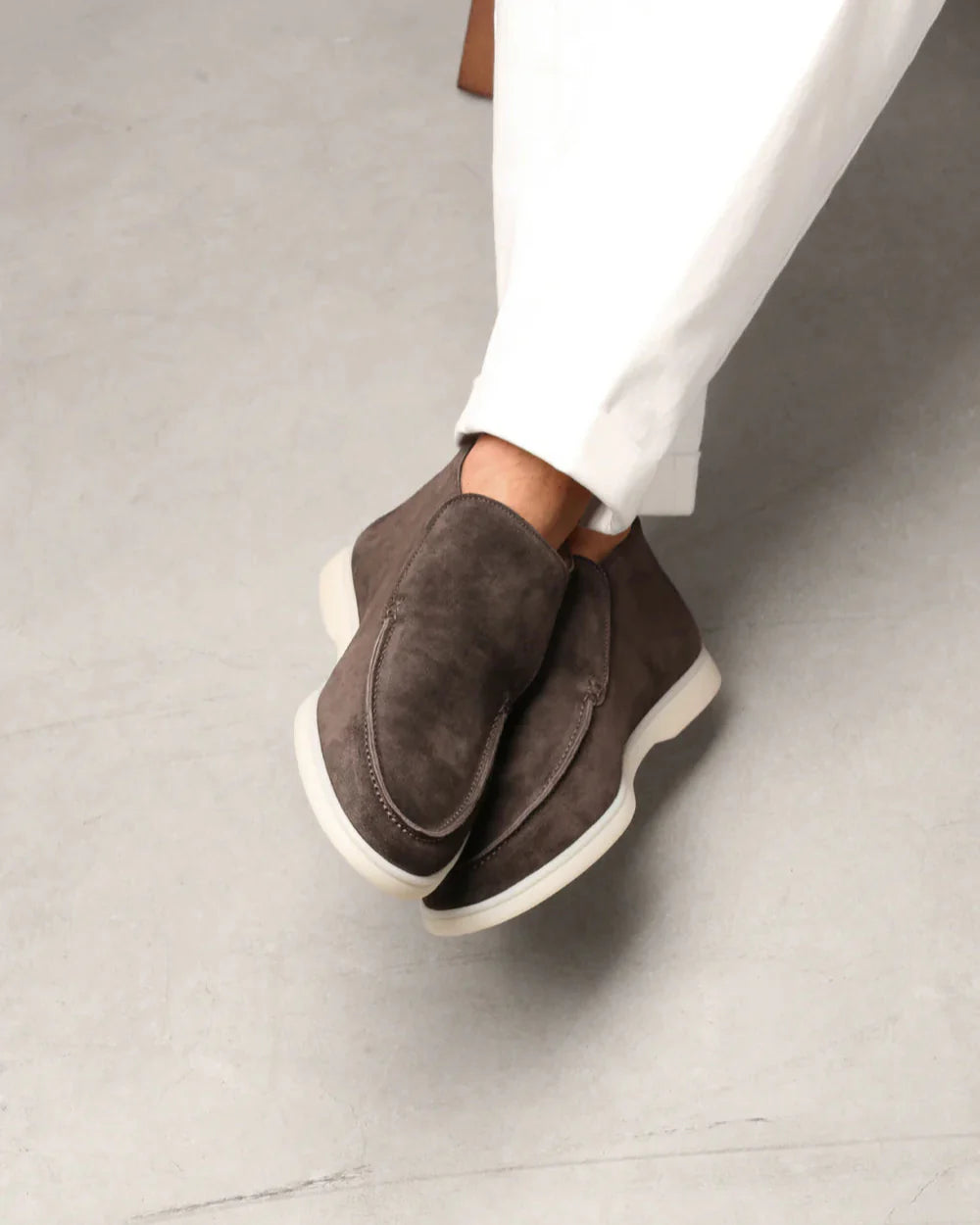 MONACO - CHOCOLATE HIGH SUÈDE LOAFERS