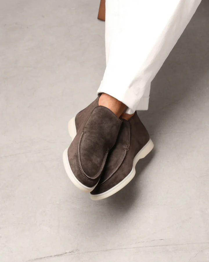 MONACO - CHOCOLATE HIGH SUÈDE LOAFERS