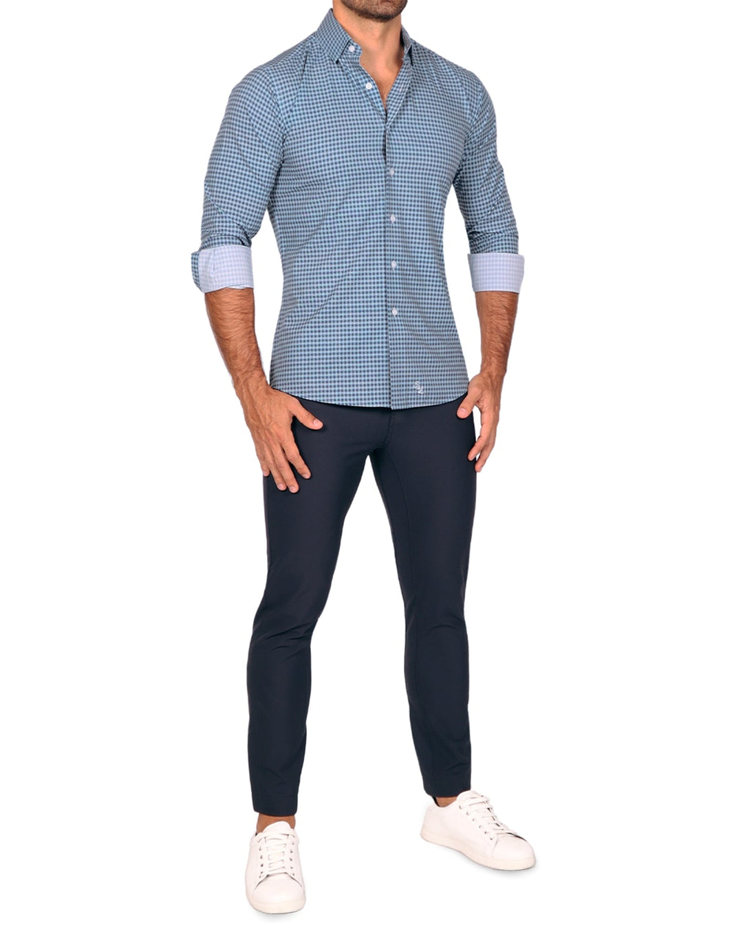 "The Brooklyn" Navy & Light Blue Gingham