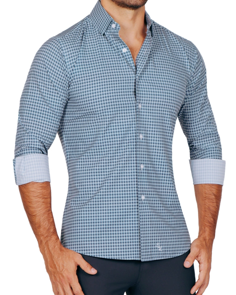 "The Brooklyn" Navy & Light Blue Gingham