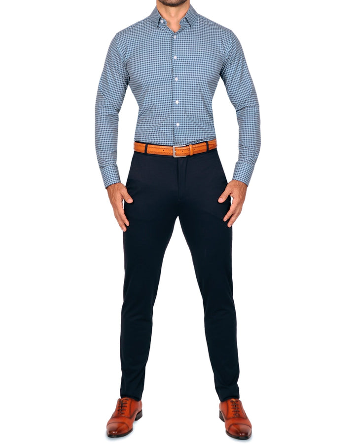 "The Brooklyn" Navy & Light Blue Gingham