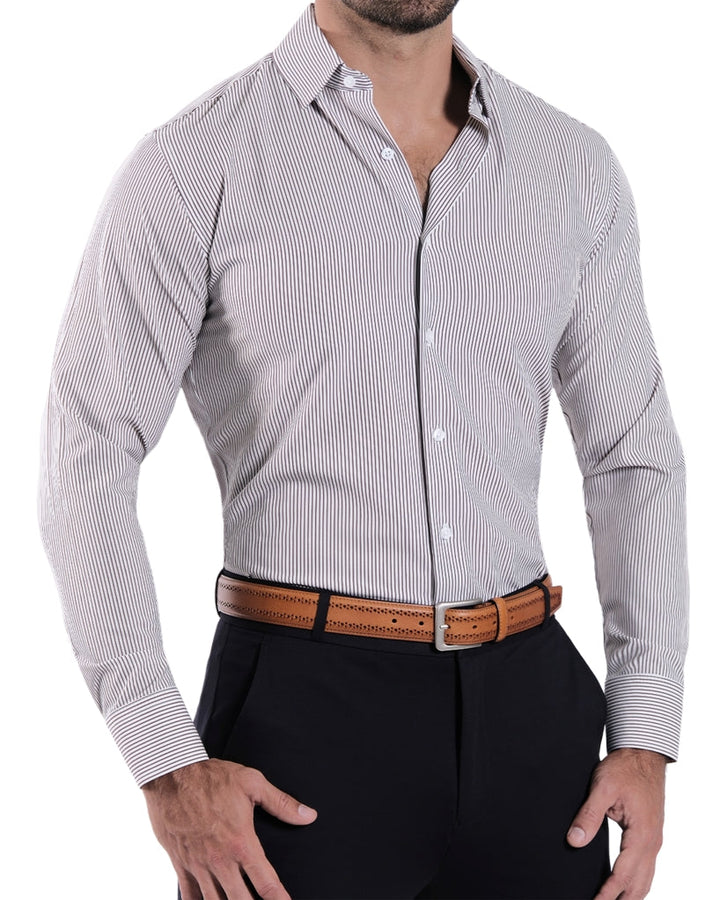 "The Calloway" Dark Brown Bengal Stripe