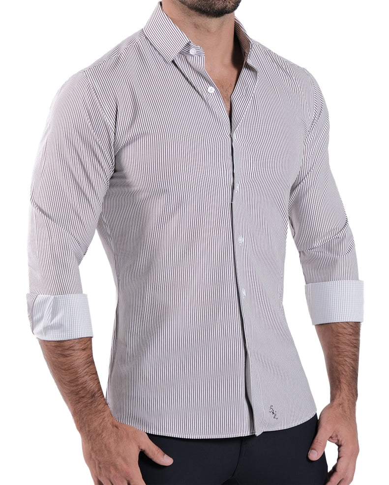 "The Calloway" Dark Brown Bengal Stripe