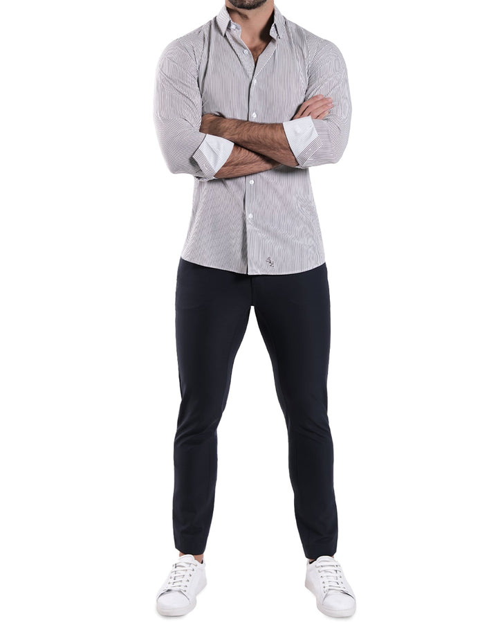 "The Calloway" Dark Brown Bengal Stripe