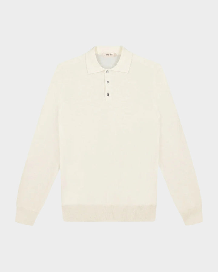 CANNES - BEIGE LUXURY POLOSWEATER